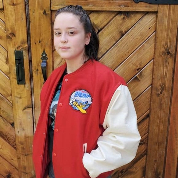 Vintage Mickey Mouse The Mail Pilot Red White Jacket Locker Line - Picture 1 of 8